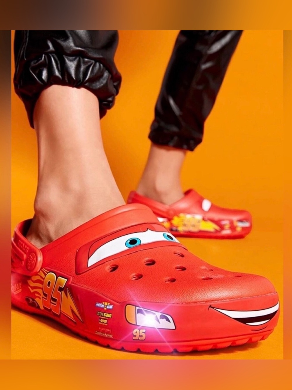 Crocs Disney Pixar lightning McQueen light up shoes